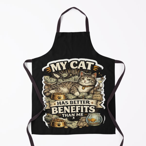 Item preview, My Cat Has Better Benefits Than Me Funny Cat Lover Sticker designed and sold by piketo.