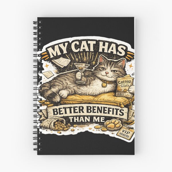 Item preview, My Cat Has Better Benefits Than Me Funny Cat Lover Sticker designed and sold by piketo.