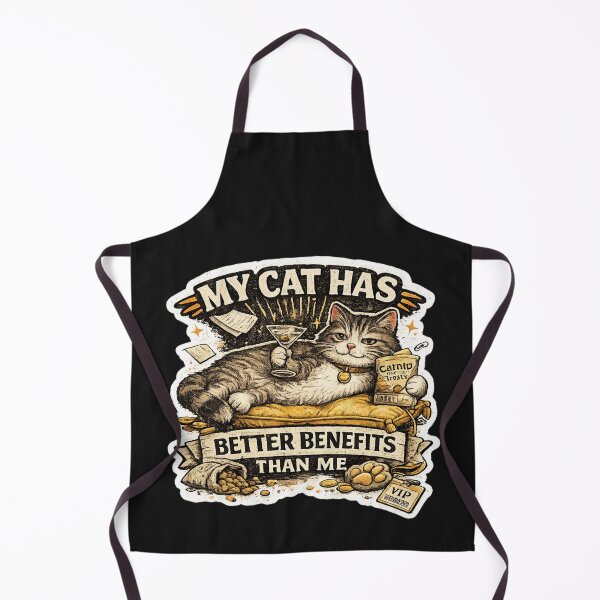 Item preview, My Cat Has Better Benefits Than Me Funny Cat Lover Sticker designed and sold by piketo.