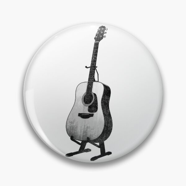 Item preview, Vintage Acoustic Guitar Dark Music Folk Art Stand designed and sold by Ghoul Enterprises.