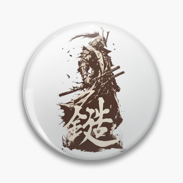 Item preview, Samurai Spirit Japanese Warrior Art | Vintage Ink Brush Samurai | Bushido Kanji Design designed and sold by Dyan4.