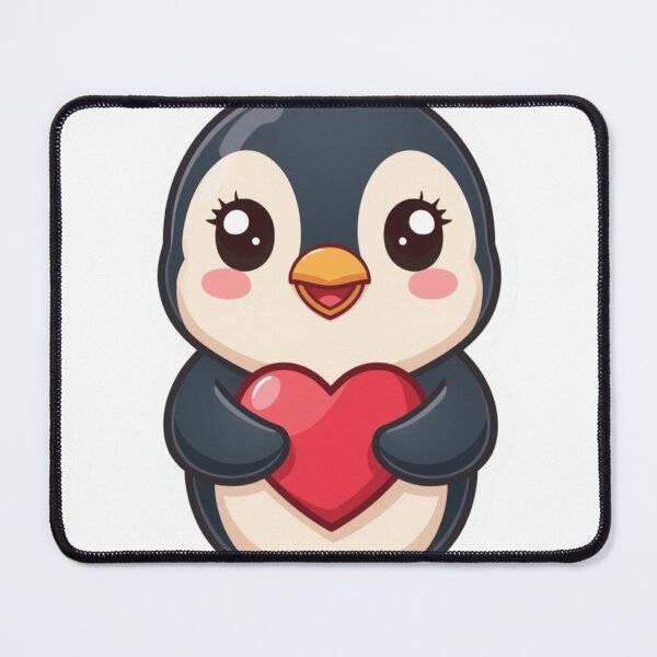 Item preview, Adorable Penguin Holding Red Heart designed and sold by redblink store.