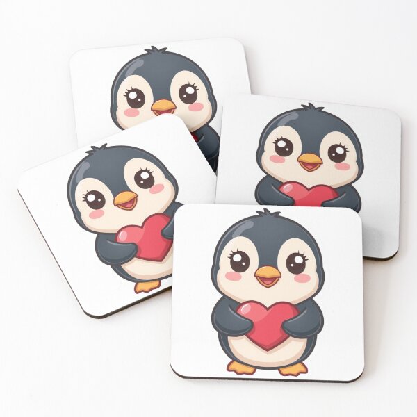 Item preview, Adorable Penguin Holding Red Heart  designed and sold by redblink store.