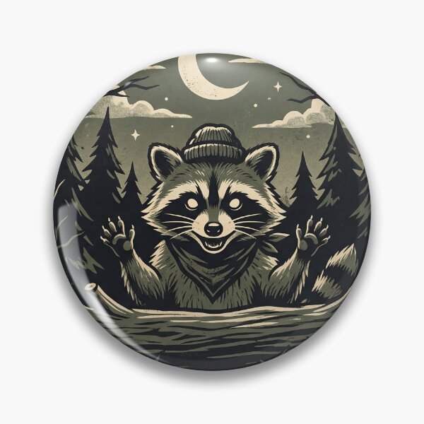 Item preview, Moonlit Raccoon Camping Club Design designed and sold by Dream Capsules.
