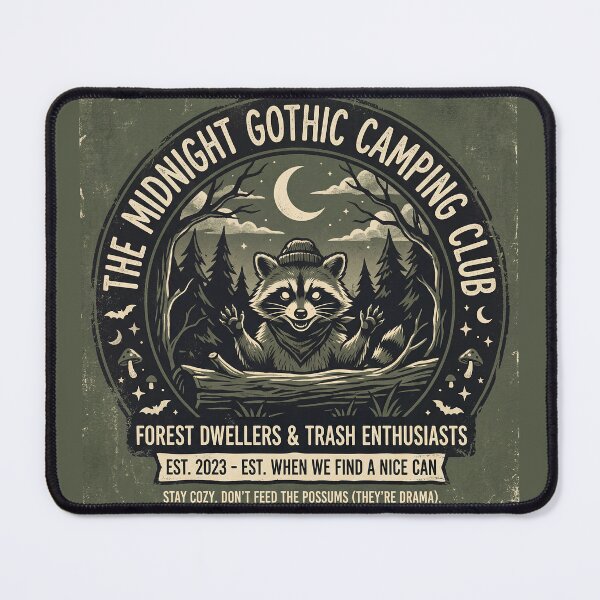 Item preview, Moonlit Raccoon Camping Club Design designed and sold by Dream Capsules.