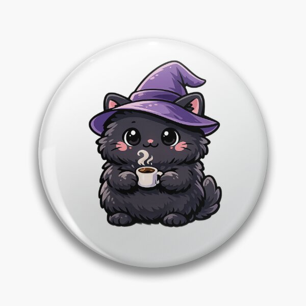 Item preview, A chubby black cat with coffee designed and sold by KassiesKreation.