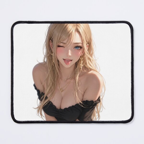Item preview, Cute Blonde Anime Girl Winking - Aesthetic Waifu designed and sold by wilnickvisuals.