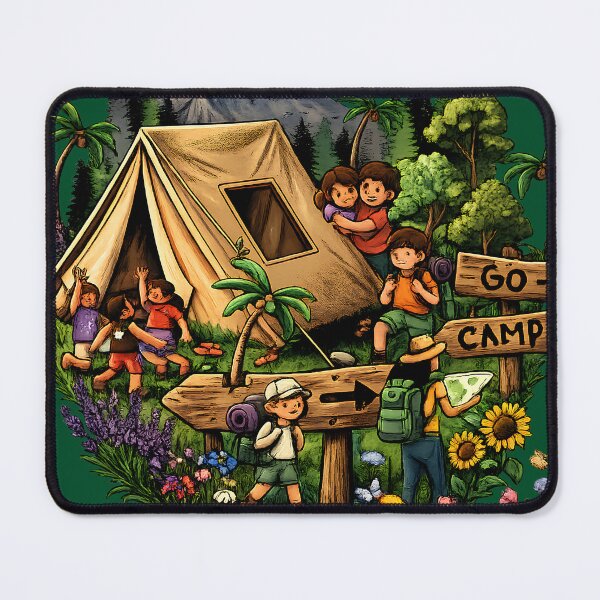 Item preview, Go Camp Family Adventure - Happy Campers and Mountain Camping Art designed and sold by digitalbob60.