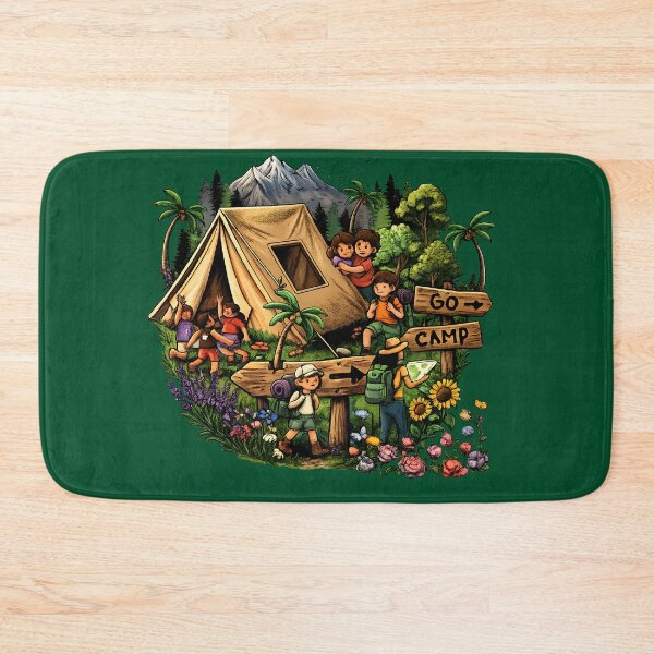 Item preview, Go Camp Family Adventure - Happy Campers and Mountain Camping Art designed and sold by digitalbob60.