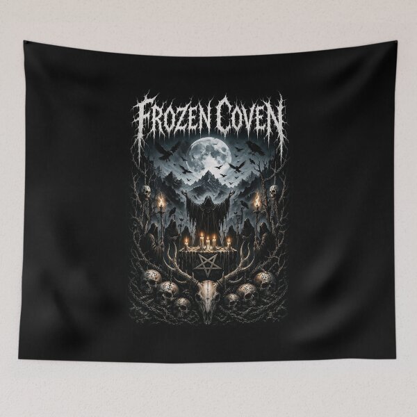 Item preview, Frozen Coven Black Metal Ravens Winter Graveyard Shirt designed and sold by DeimosArtIntl.