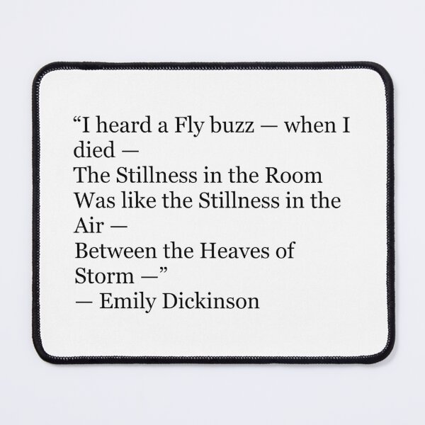 Item preview, I Heard a Fly Buzz When I Died | Emily Dickinson Gothic Poetry Quote designed and sold by The Prose Atelier.