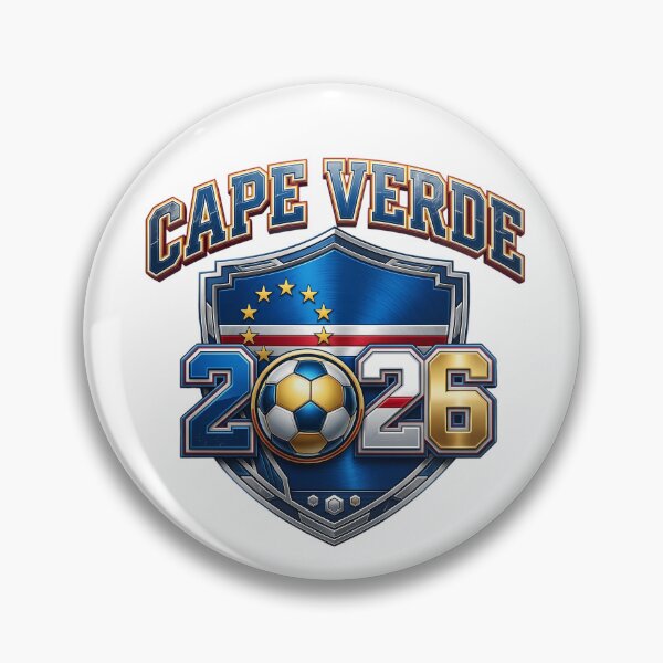 Item preview, Cape Verde 2026 World Soccer Metallic Shield Crest designed and sold by Saq2000.