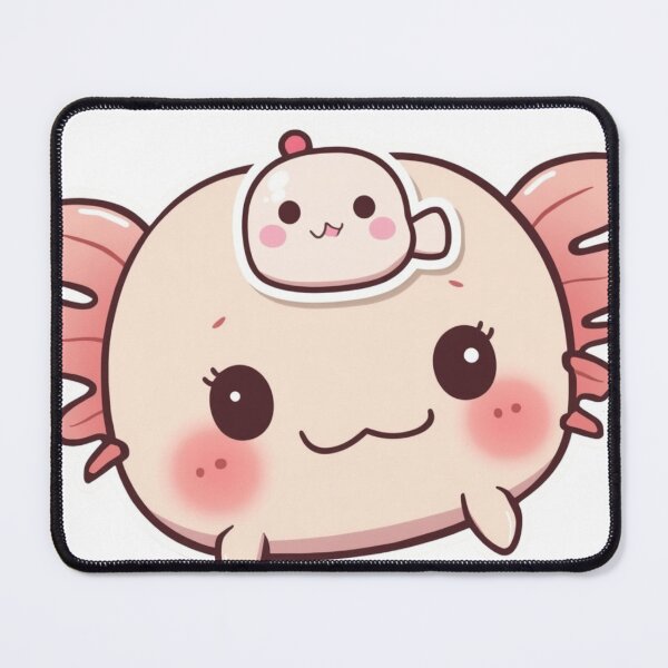 Item preview, Cute Kawaii Axolotl with Tiny Tea Cup designed and sold by redblink store.