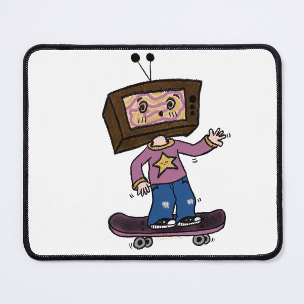 Item preview, TV Head Skateboarding Illustration  designed and sold by st4rlitmoon.