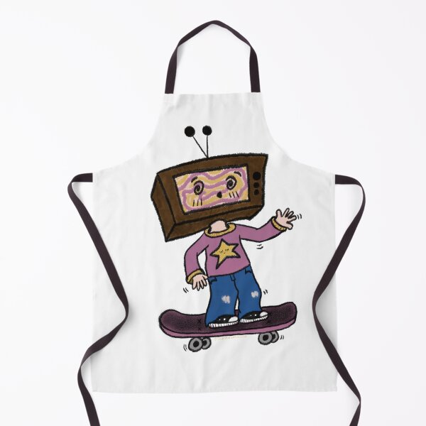 Item preview, TV Head Skateboarding Illustration designed and sold by st4rlitmoon.