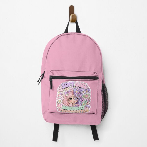 Item preview, Soft Girl Unhinged Thoughts — Kawaii Aesthetic Sticker | Funny Pastel Girl Sticker | Cute Chaotic Vibes designed and sold by EmberPageStudio.