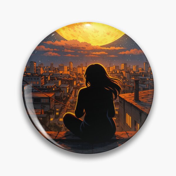 Item preview, A girls sitting on the edge of a building designed and sold by KassiesKreation.