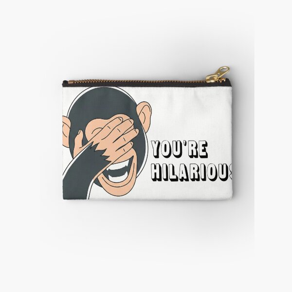 Item preview, "You're Hilarious!" Laughing Chimp Covering His Face Funny Monkey Meme designed and sold by XODAD.