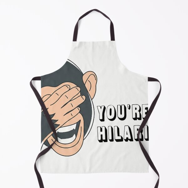 Item preview, "You're Hilarious!" Laughing Chimp Covering His Face Funny Monkey Meme designed and sold by XODAD.