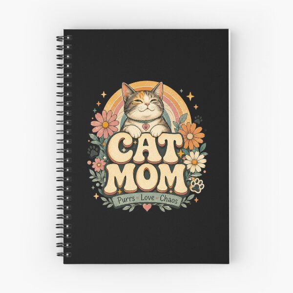 Item preview, Cat Mom Retro Groovy Purrs Love Chaos T-Shirt designed and sold by Mographic997.