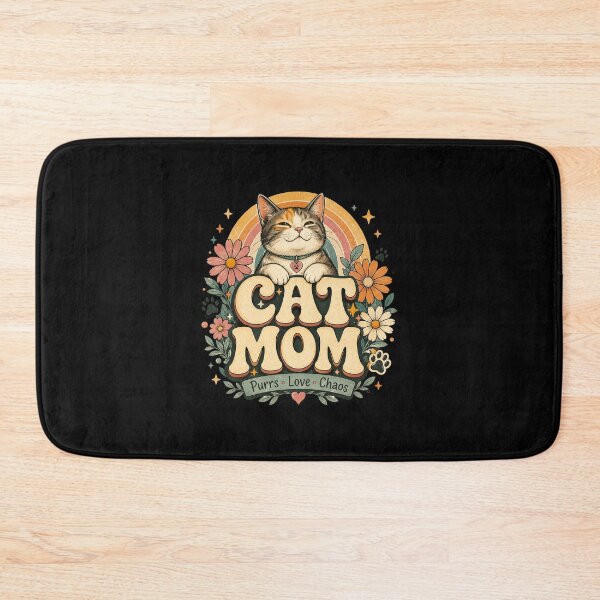 Item preview, Cat Mom Retro Groovy Purrs Love Chaos T-Shirt designed and sold by Mographic997.