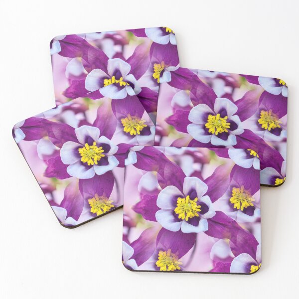 Item preview, Early Bird Purple and White Columbine Flowers designed and sold by kristalcurt.