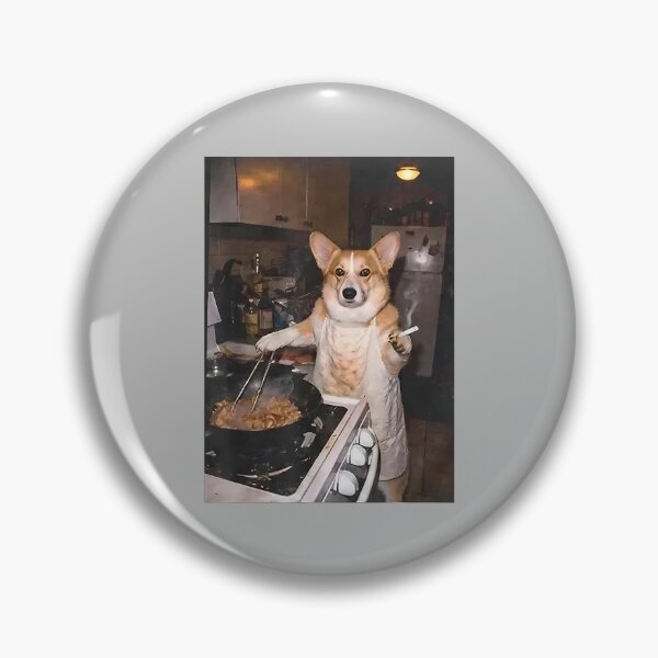Item preview, Funny Corgi Meme Smoking Corgi Cooking Dog Meme Dog Dad designed and sold by ArleneRowe.