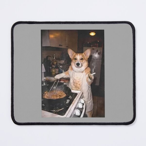 Item preview, Funny Corgi Meme Smoking Corgi Cooking Dog Meme Dog Dad designed and sold by ArleneRowe.