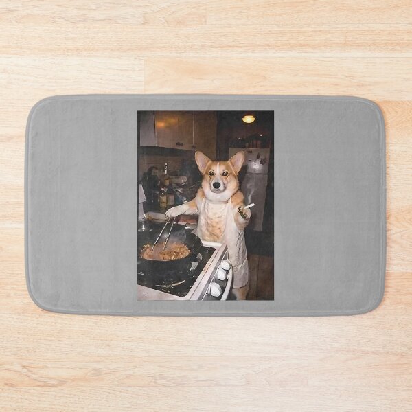 Item preview, Funny Corgi Meme Smoking Corgi Cooking Dog Meme Dog Dad designed and sold by ArleneRowe.