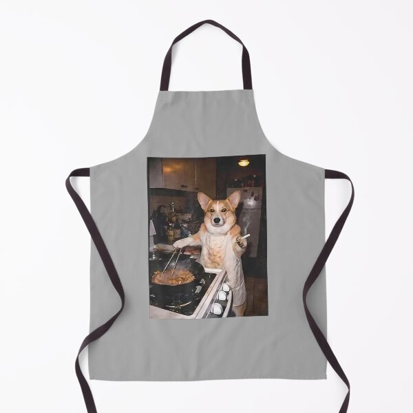 Item preview, Funny Corgi Meme Smoking Corgi Cooking Dog Meme Dog Dad designed and sold by ArleneRowe.