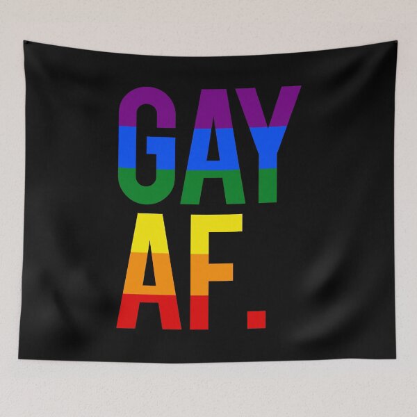 Item preview, Gay AF (rainbow) designed and sold by Thelittlelord.