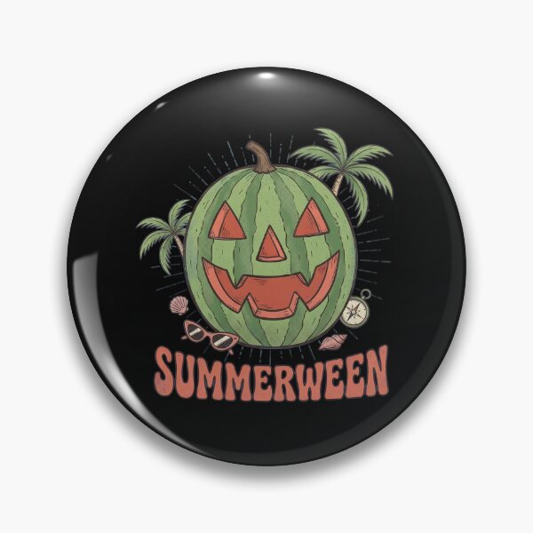 Item preview, Summerween Watermelon Jack O Lantern Pun designed and sold by Sugengthecraftd.