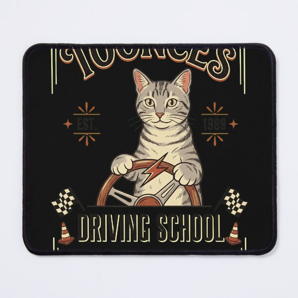 Item preview, Nostalgic Cat Driving School Retro Style  designed and sold by Sugengthecraftd.