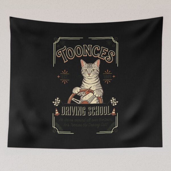 Item preview, Nostalgic Cat Driving School Retro Style  designed and sold by Sugengthecraftd.