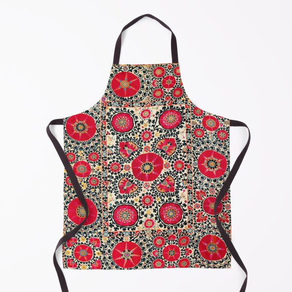 Item preview, Shakhrisyabz Suzani Uzbek Embroidery Print designed and sold by Vicky Brago-Mitchell®.