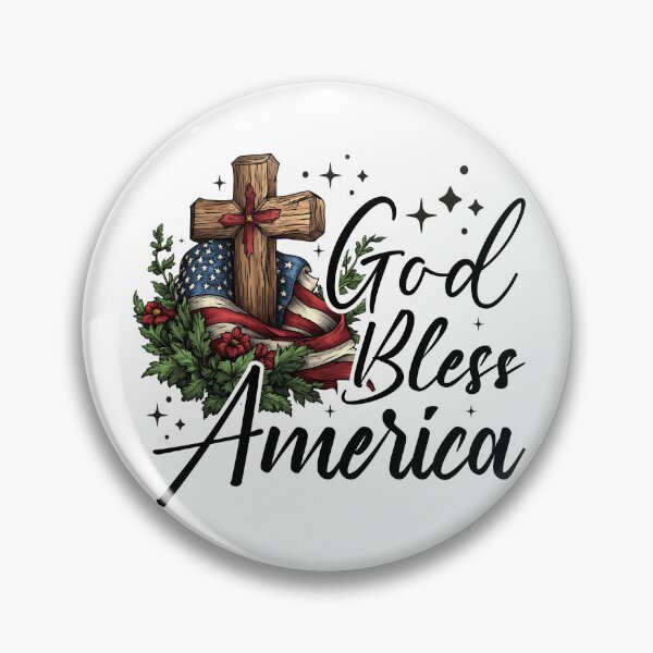 Item preview, God Bless America Patriotic Cross Design designed and sold by ShopVelona.