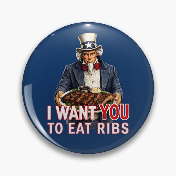 Item preview, Funny BBQ Rib Lover Patriotic Uncle Sam designed and sold by TheTrendsDesk.