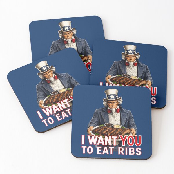 Item preview, Funny BBQ Rib Lover Patriotic Uncle Sam   designed and sold by TheTrendsDesk.