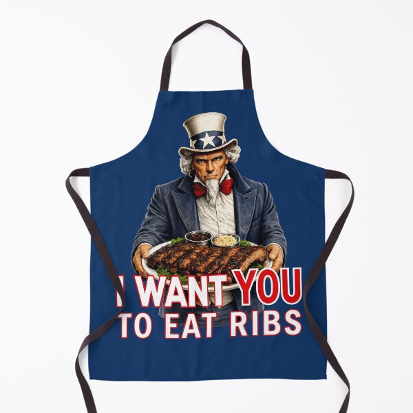 Item preview, Funny BBQ Rib Lover Patriotic Uncle Sam designed and sold by TheTrendsDesk.
