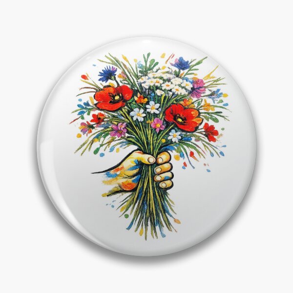Item preview, Bouquet with yarrow & poppy designed and sold by Ourhappyplaces.