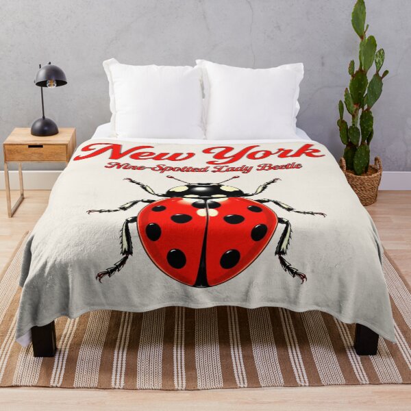 Item preview, New York Nine-Spotted Lady Beetle Retro Poster designed and sold by The-Drip-Studio.