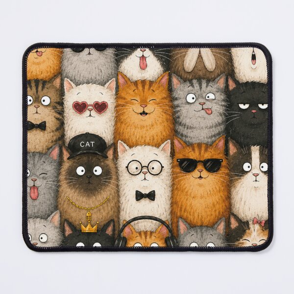 Item preview, Funny Cat Squad | Cute Cartoon Cats Pattern | Whimsical Cat Lovers Design designed and sold by ravuh.