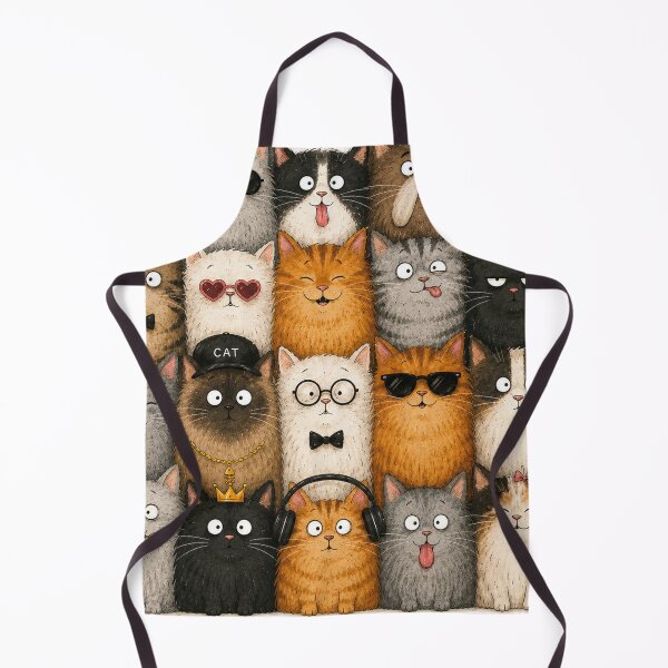 Item preview, Funny Cat Squad | Cute Cartoon Cats Pattern | Whimsical Cat Lovers Design designed and sold by ravuh.