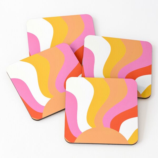 Item preview, Retro 1960's Vibrant Yellow, Orange, Pink Sunburst Design designed and sold by DEC02.