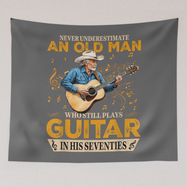 Item preview, Never Underestimate an Old Man Who Plays Guitar in 70s Gifts designed and sold by KristineLi.