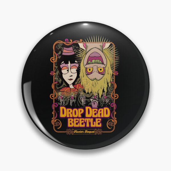 Item preview, Drop Dead Beetle Goth Cartoon Art Print designed and sold by Sugengthecraftd.