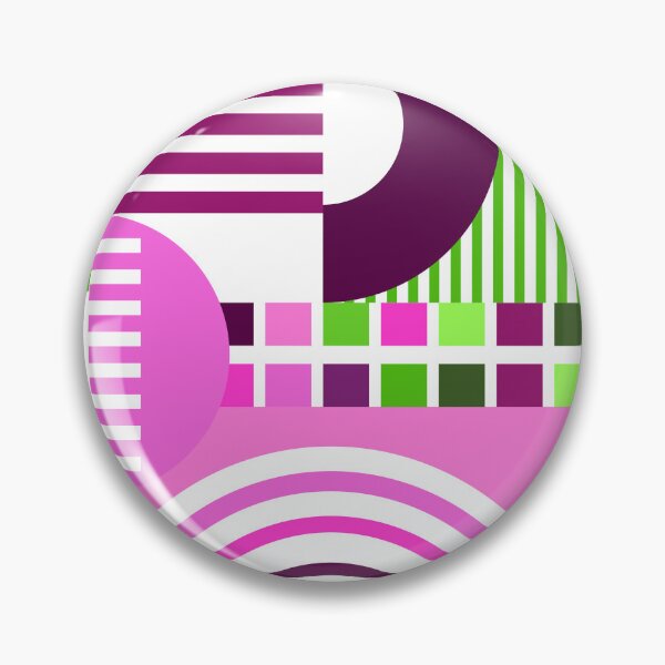 Item preview, Mid-Century Modern Bauhaus Pink And Green Geometric Pattern designed and sold by DEC02.