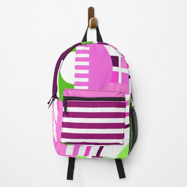 Item preview, Mid-Century Modern Bauhaus Pink And Green Geometric Pattern designed and sold by DEC02.