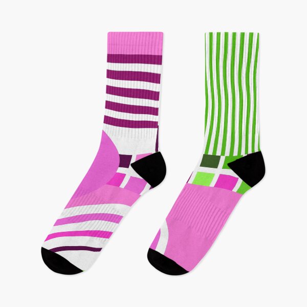 Item preview, Mid-Century Modern Bauhaus Pink And Green Geometric Pattern designed and sold by DEC02.
