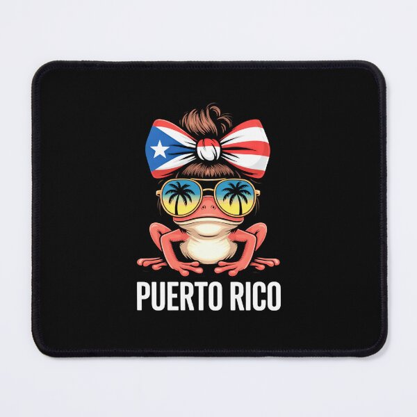 Item preview, Puerto Rico Cute Frog With Sunglasses Tropical Island Artwork designed and sold by MiALopezArt.